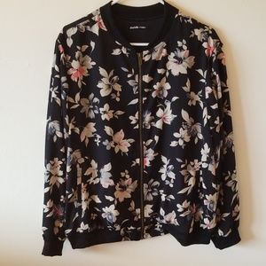 Charlotte Russe Floral Bomber Jacket